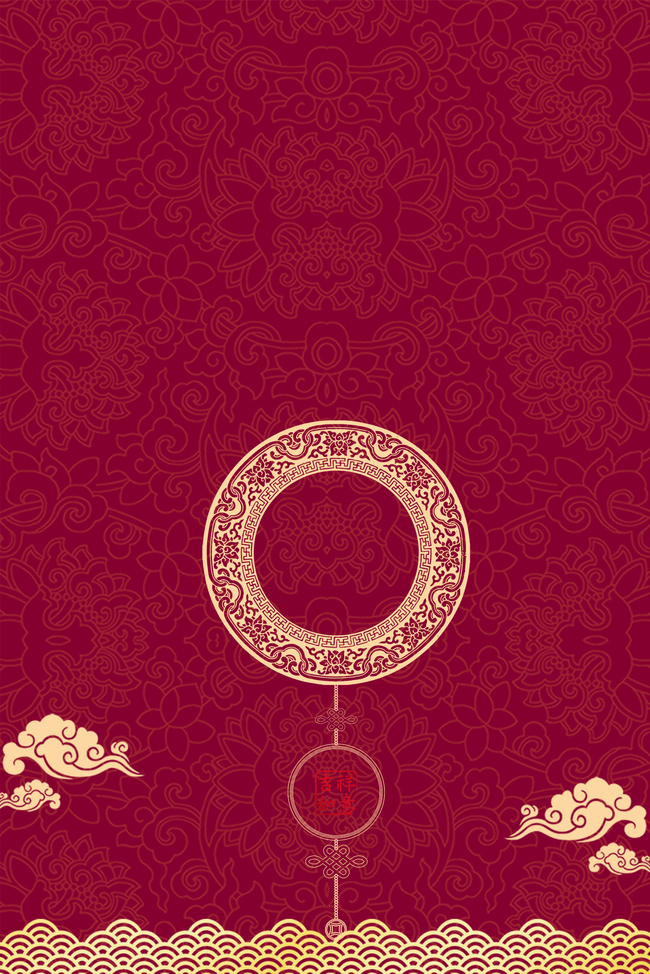 红色中国风新年开门红海报背景图片