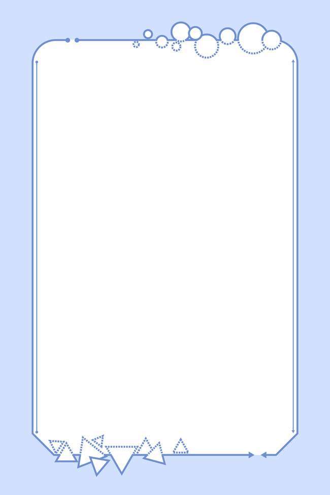 简约风蓝色边框几何图形背景图