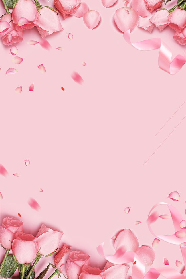 妇女节女王节粉色清新海报背景图片