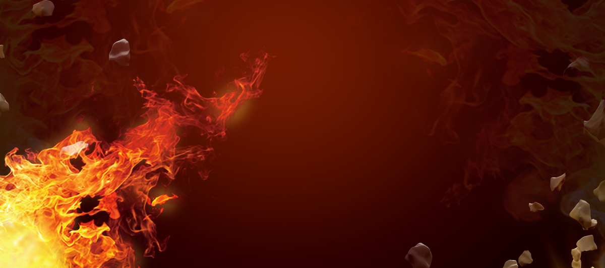 红色火焰燃烧游戏Banner背景图片