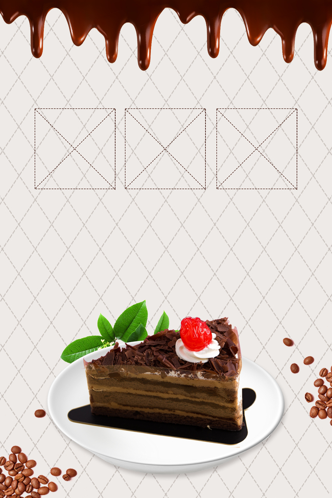 甜品美食巧克力蛋糕背景图片