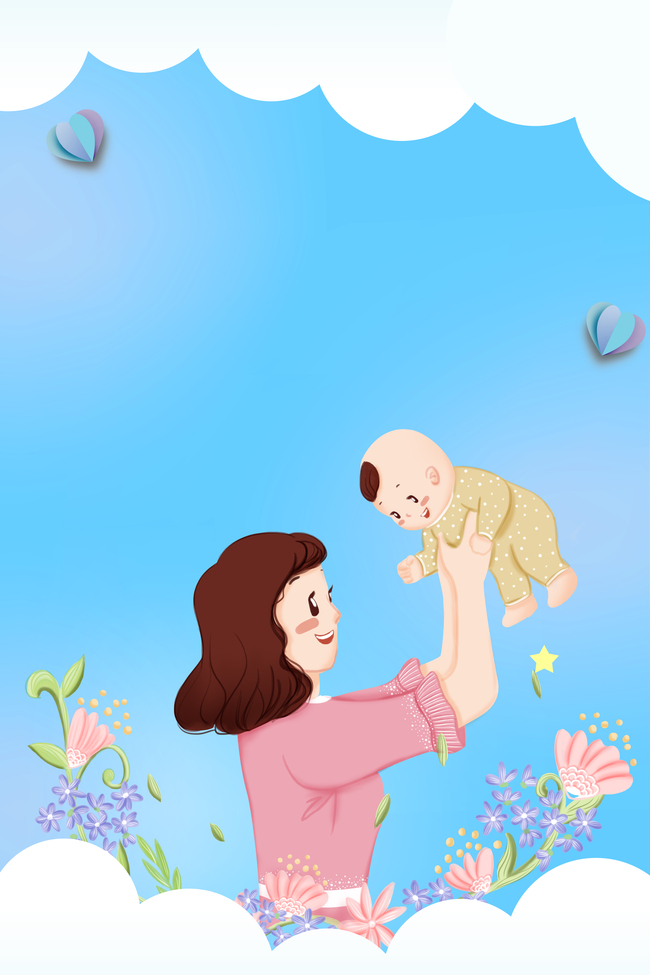 母婴育儿卡通背景图片