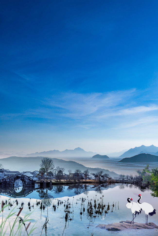 高清风景寒露合成背景图片