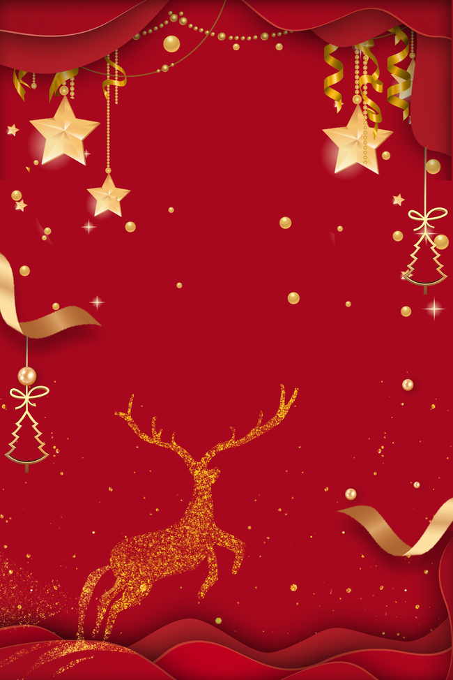 圣诞节活动促销红色海报背景图片