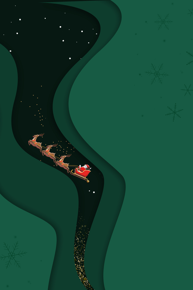 创意绿色圣诞节宣传海报图片