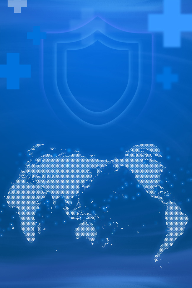蓝色全球抗击疫情背景图片