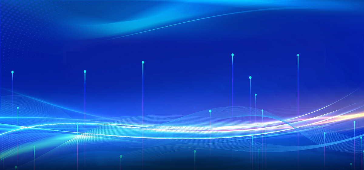 科技线条光效蓝色大气商务科技海报背景图片