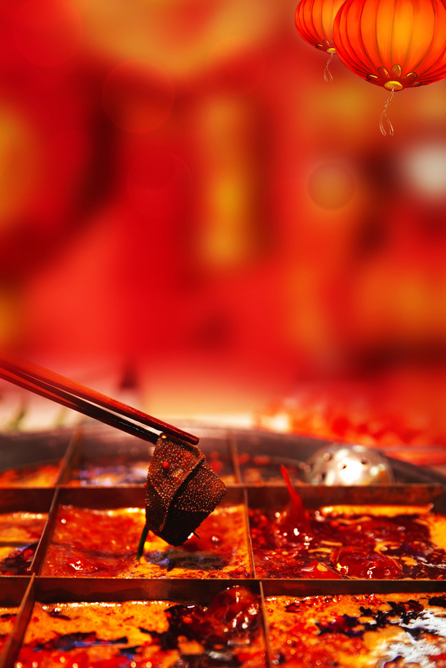 舌尖上的火锅美食高清背景图片