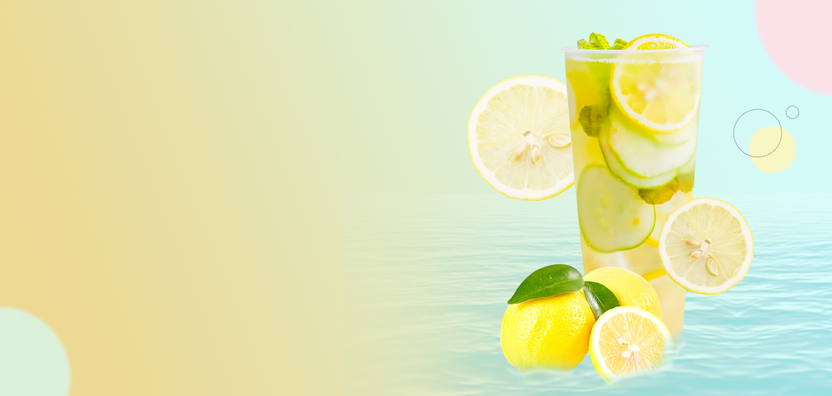 饮品海报柠檬奶茶图片