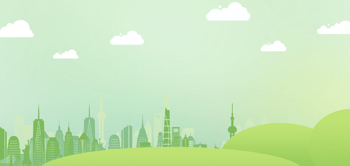 绿色城市生态绿色清新简约公益海报背景图片