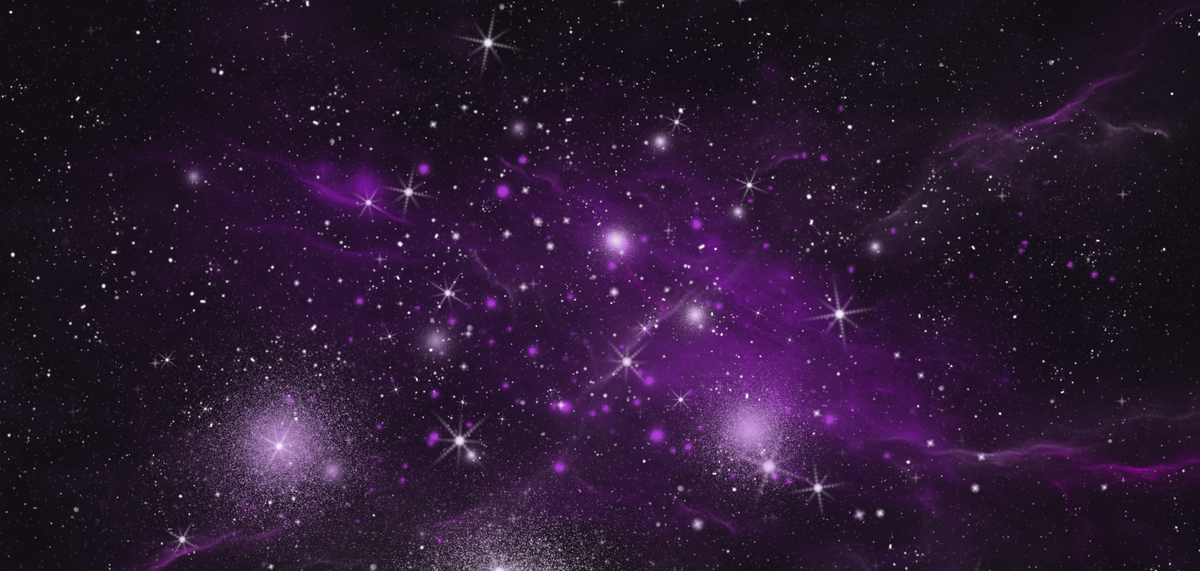 星空星星银河紫色梦幻海报图片