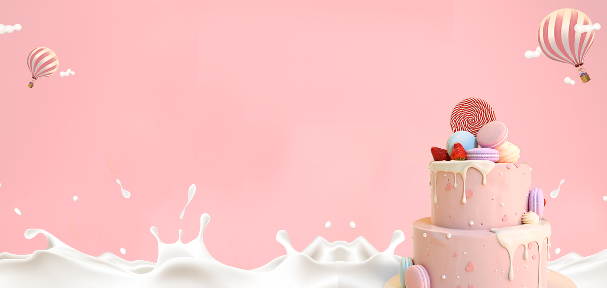 马卡龙蛋糕粉色简约背景图片