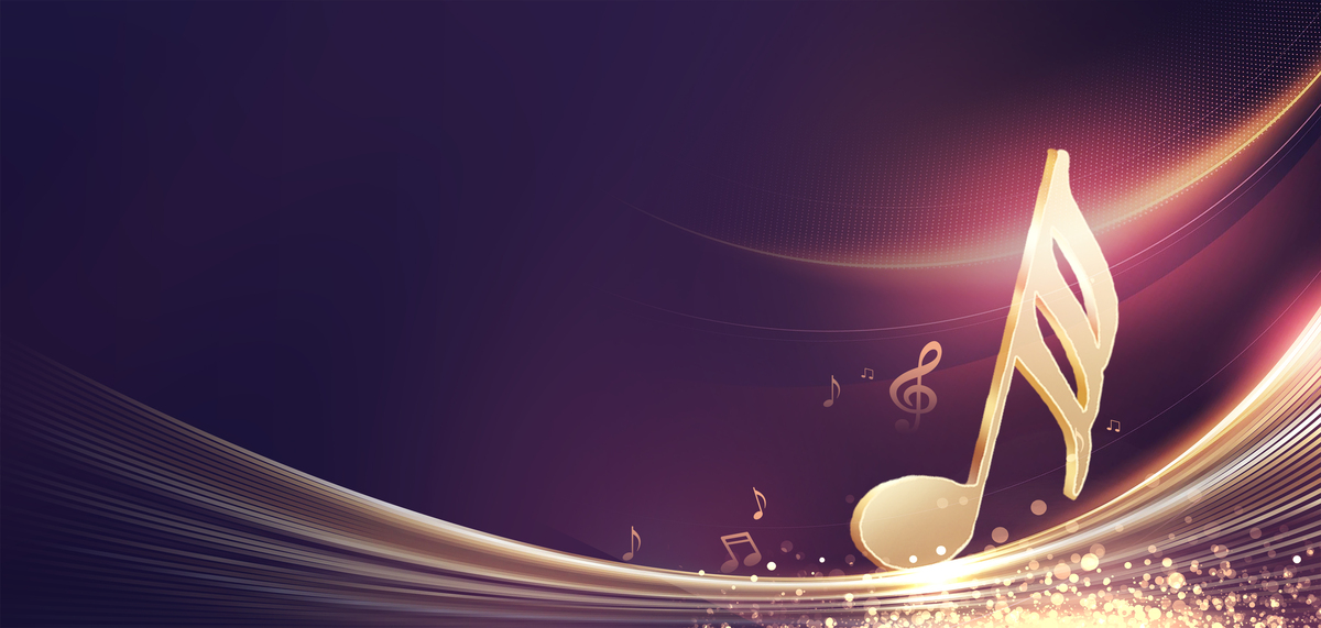 音乐节音符光效紫色炫彩大气音乐海报背景图片