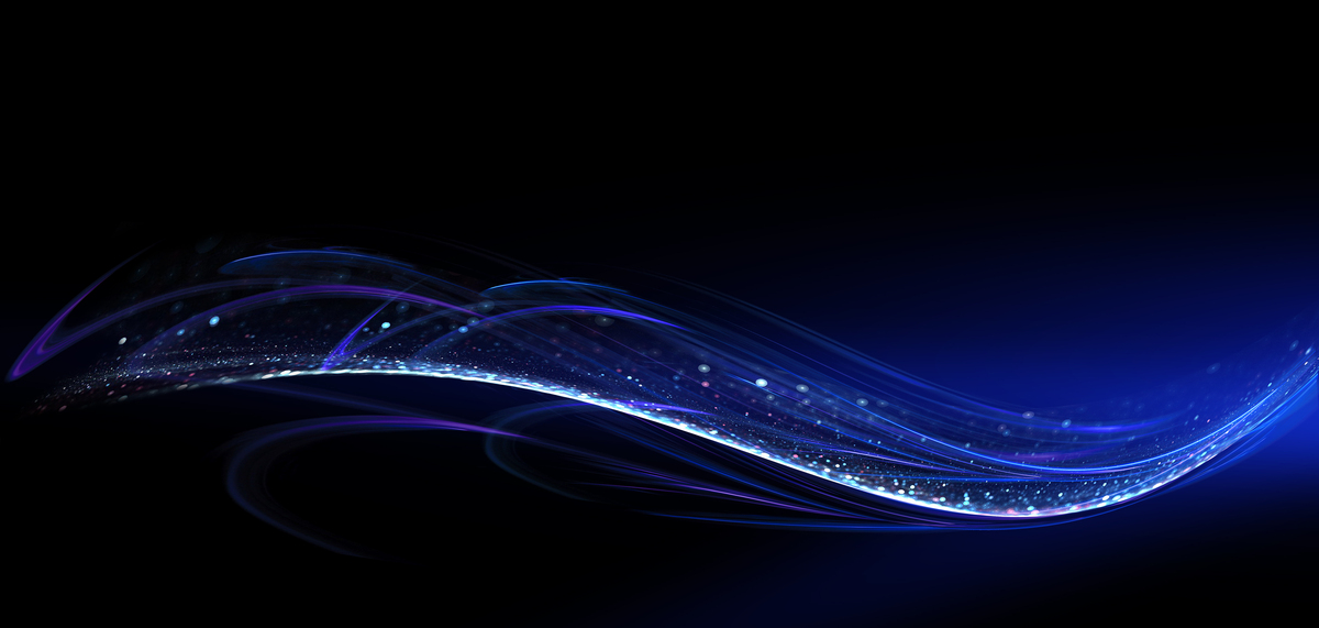 商务科技流光粒子曲线线条蓝色大气海报背景图片