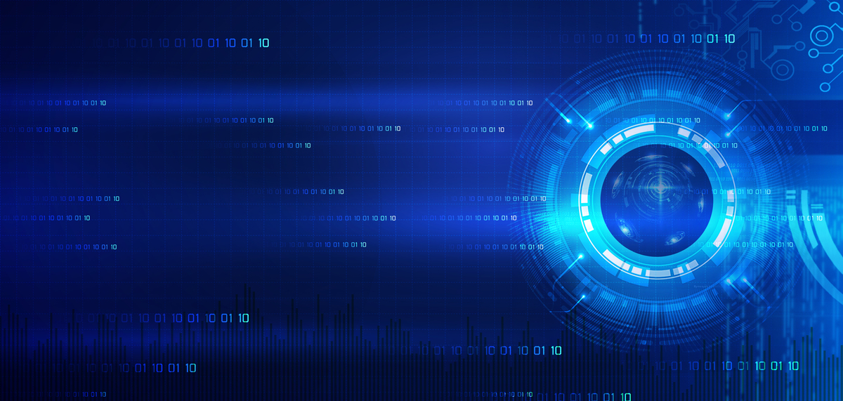 商务科技圆环蓝色大气科技感海报背景图片