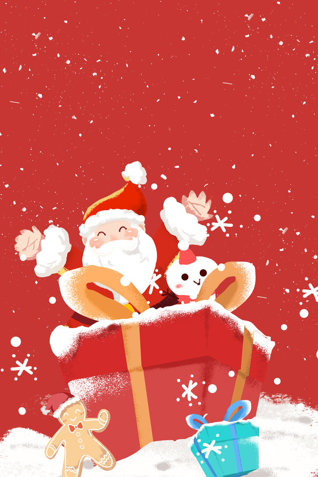 圣诞圣诞老人红人卡通背景图片