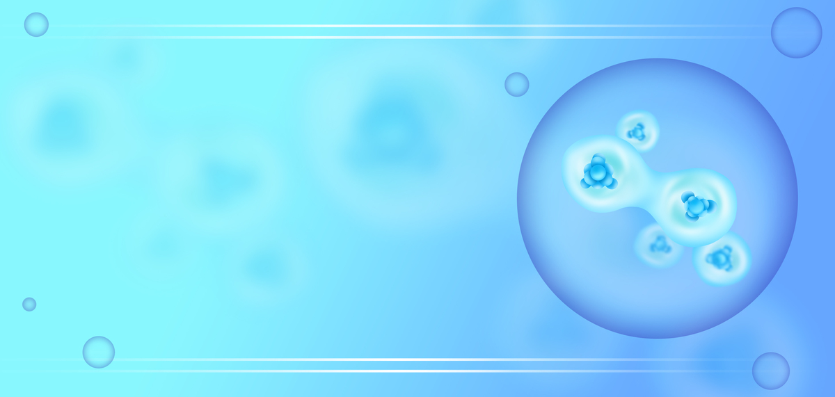健康医疗细胞 气泡蓝色简约科技图片