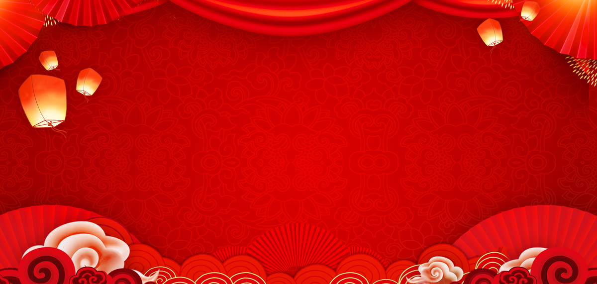 新年春节边框红色中国风除夕元宵节海报背景图片