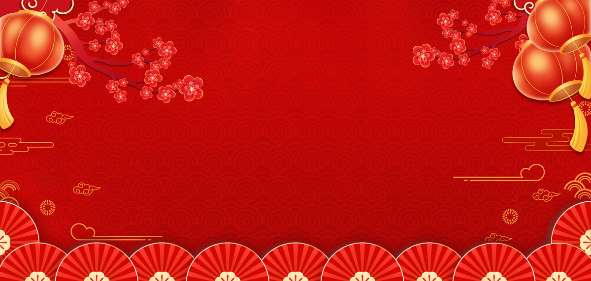春节梅花灯笼红色中国风图片