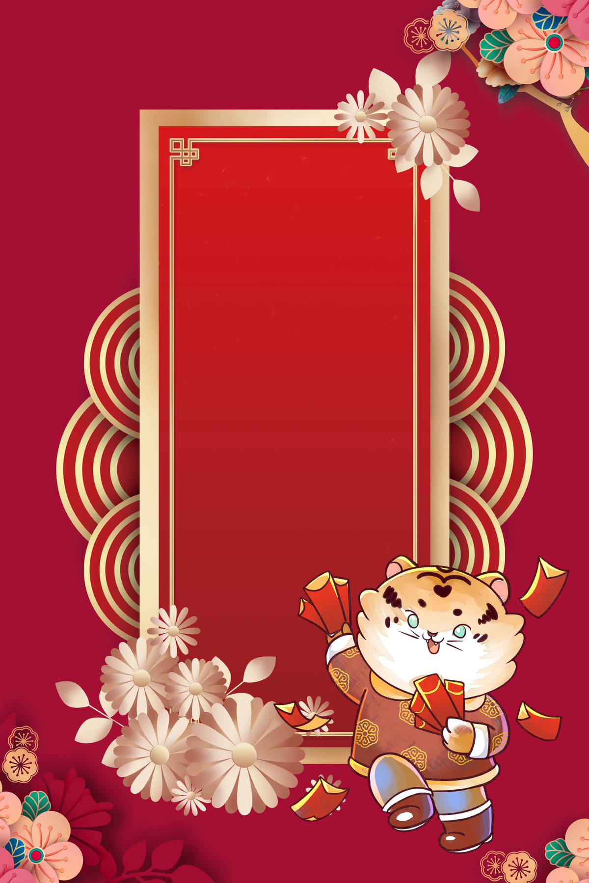 欢度春节开门红背景素材图片