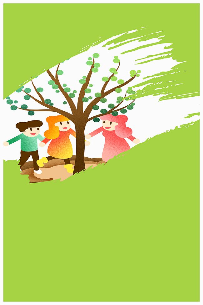 植树节公益海报cdr背景模板图片