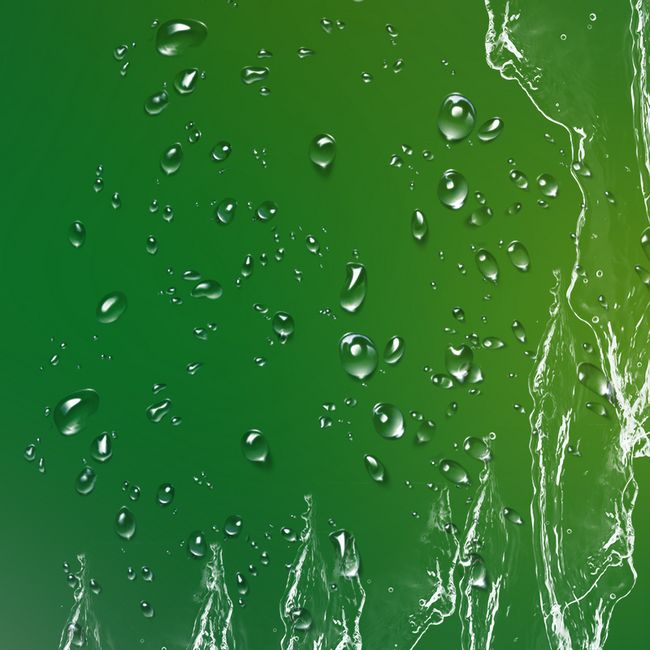 绿色大气水珠气泡背景矢量素材图片