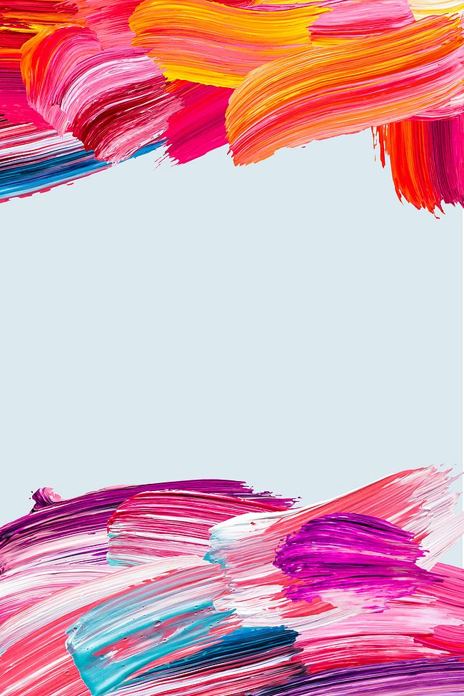 彩色质感油画笔触美术班招生海报背景图片