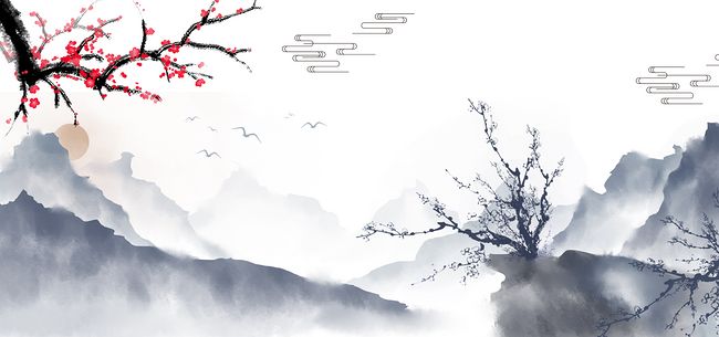 中国风梅花背景素材图片