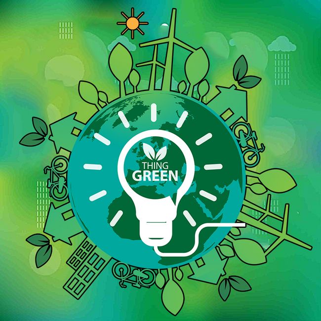 公益环保绿色拯救地球灯泡节约用电海报背景图片