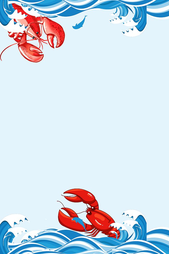 中国风麻辣小龙虾海报背景图片