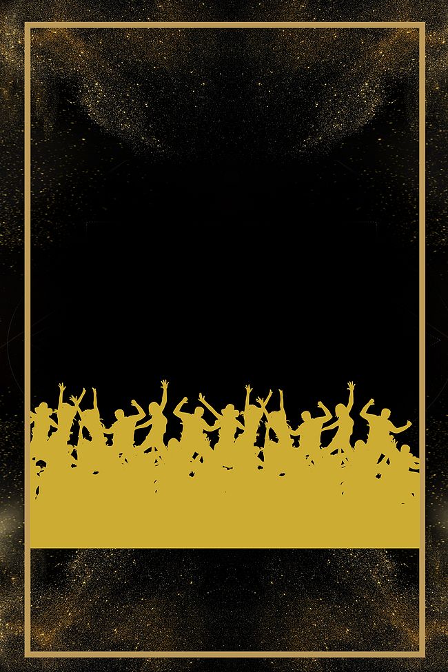 黑色质感洒金边框音乐节海报背景素材图片