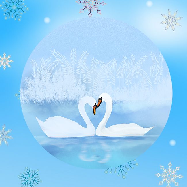 蓝色梦幻冬季电商保暖加绒加厚主图背景图片
