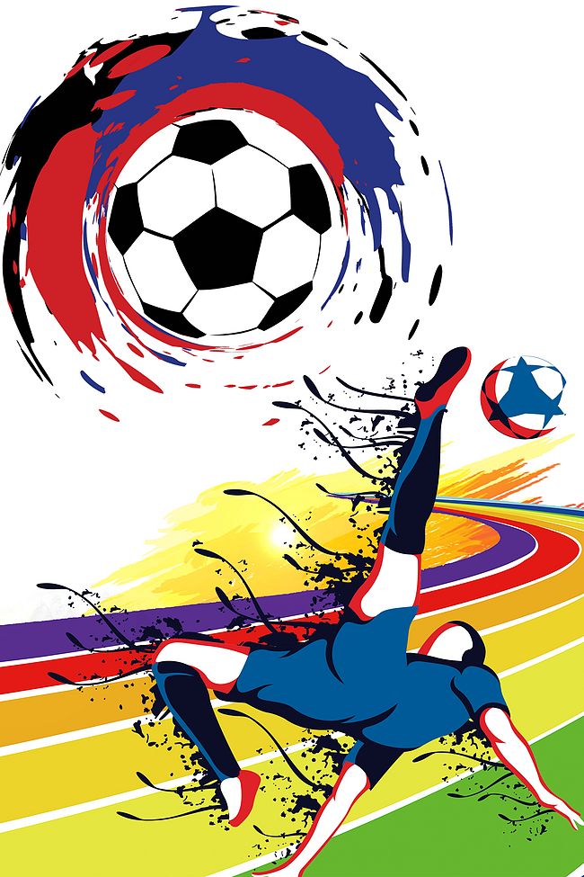 激战世界杯足球背景素材图片