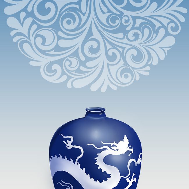 中国风青花瓷背景素材图片