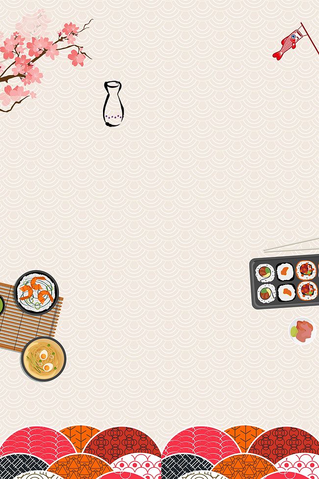 日本海鲜日式风味寿司广告图片