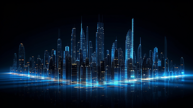 数字化城市背景科技未来物联网图片