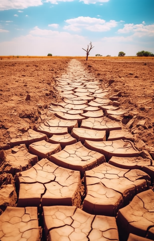 地裂干旱自然灾害自然现象图片
