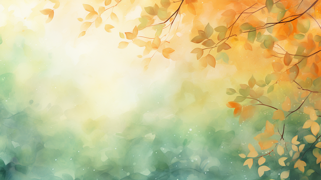 清新的秋天的叶子黄叶背景图片