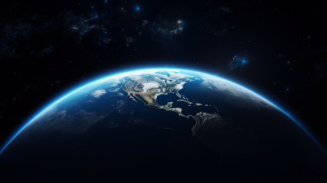 蓝色科技感地球星球宇宙背景11图片