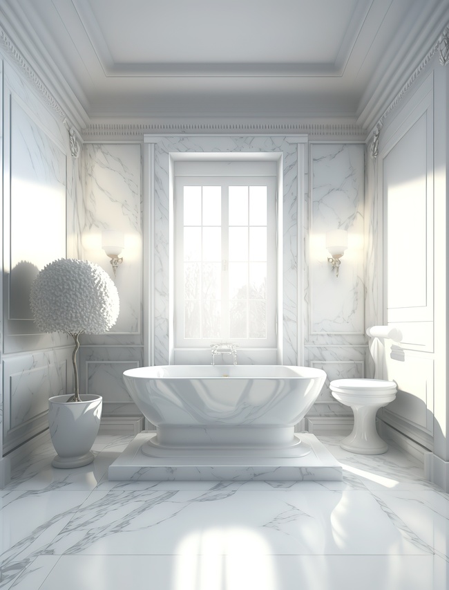 优雅的大理石浴室家居背景1图片