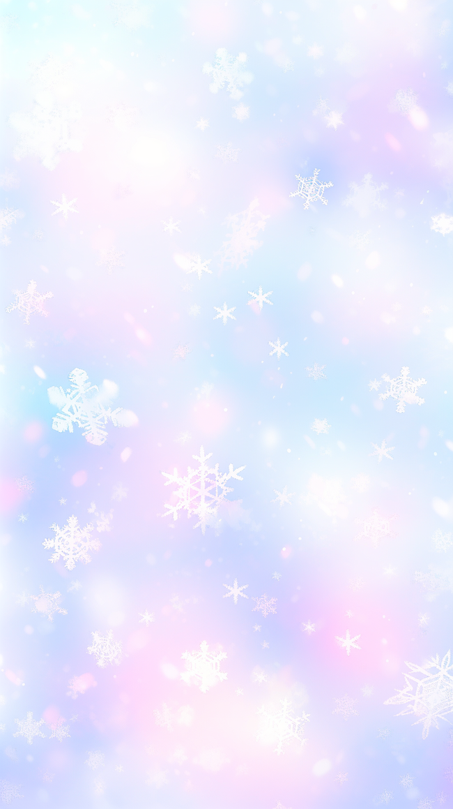 梦幻蓝粉色圣诞节模糊雪花光影背景图片