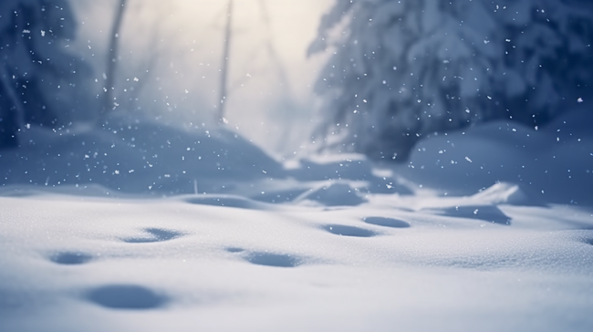 冬天阳光下的雪地风景雪地场景图片