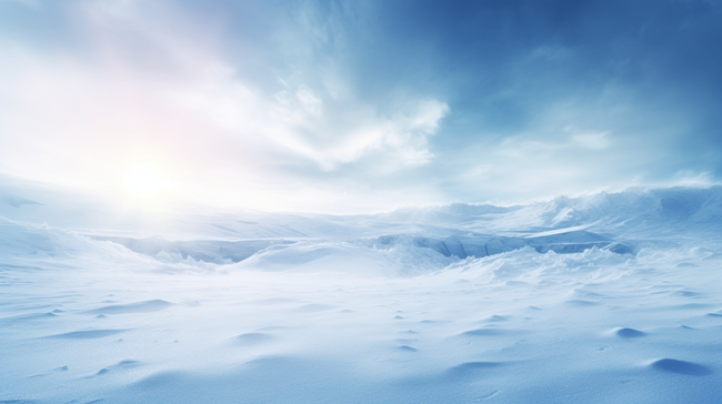 冬天阳光下的雪地风景雪地场景图片