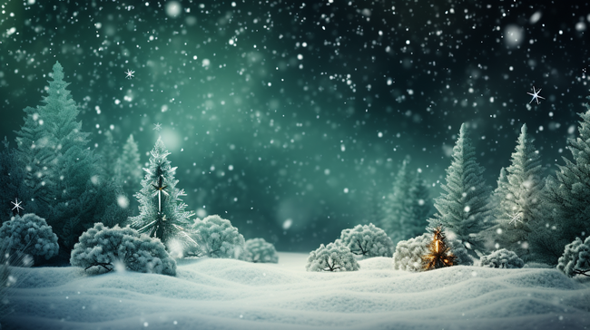 冬季圣诞节松树风景背景9图片