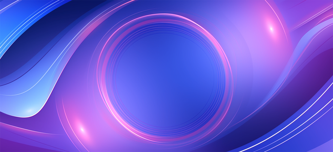 蓝紫色炫彩光线大气企业年会背景图片