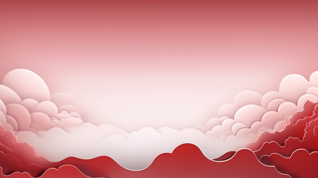 红色中国风山水简约背景18图片