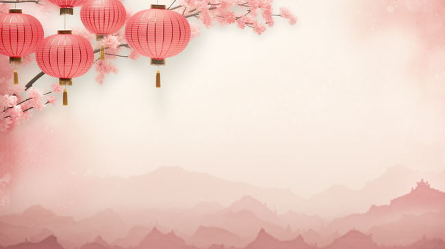 粉色春节灯笼装饰背景18图片