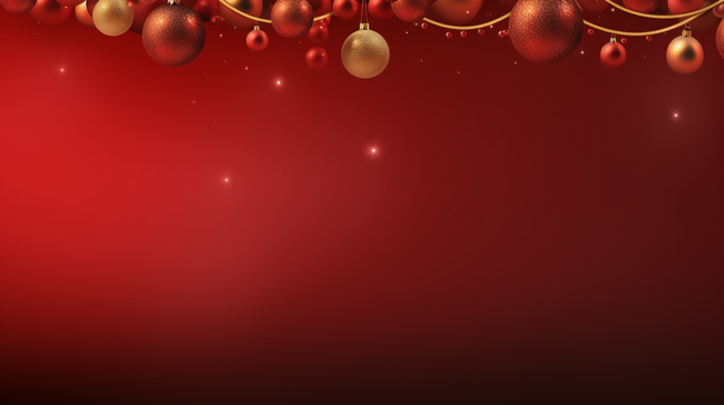 圣诞吊球装饰红色简约背景6图片