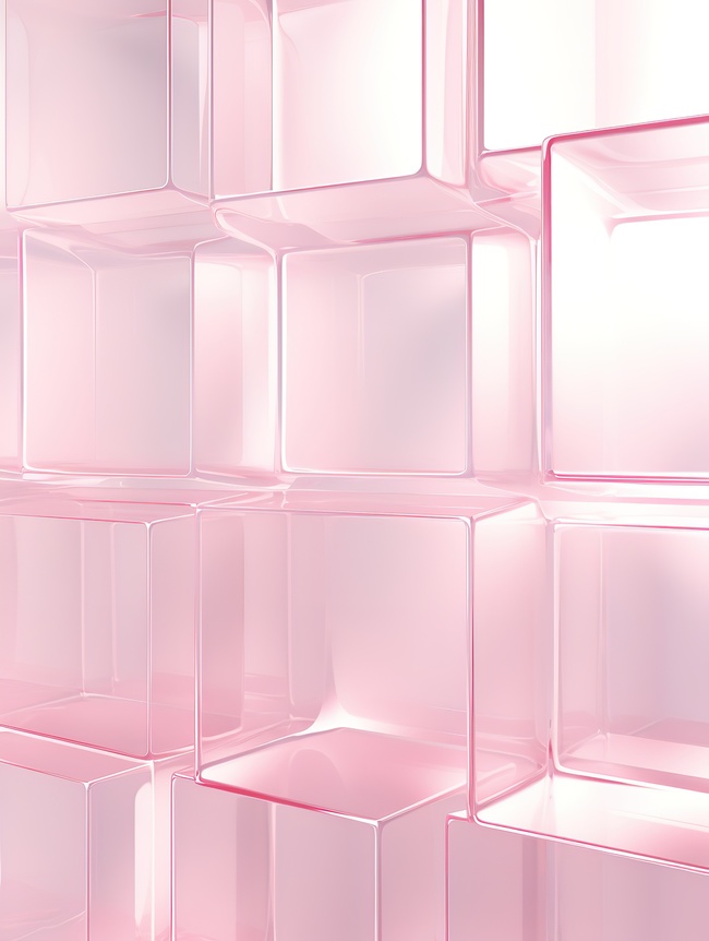 水晶玻璃墙浅粉色6图片