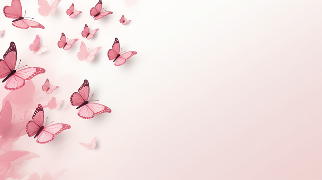 粉色飞舞的蝴蝶简约背景20图片